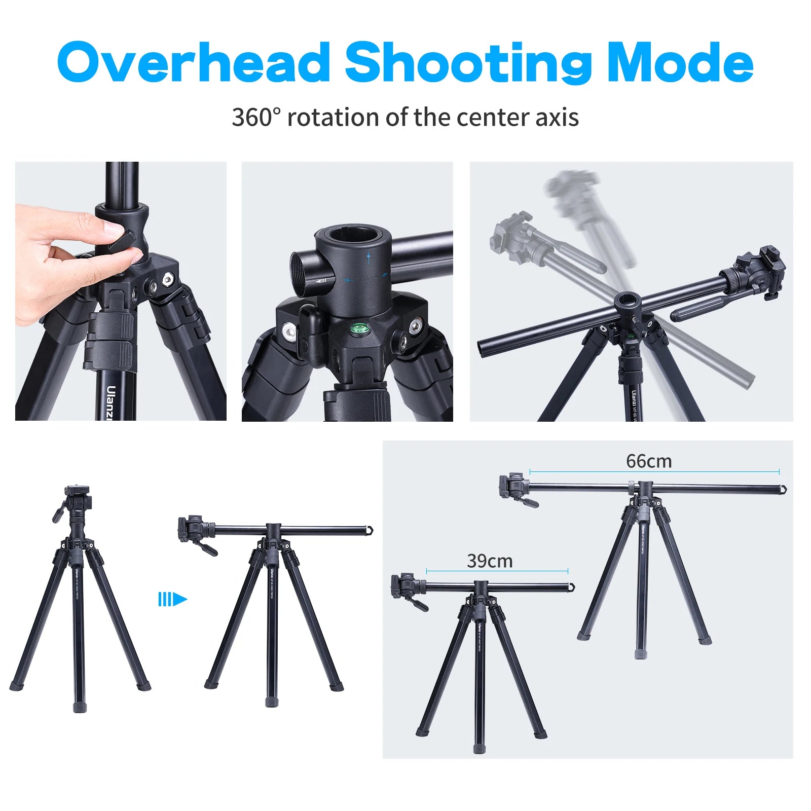 1.76M Overhead Tripod Stand Aluminum