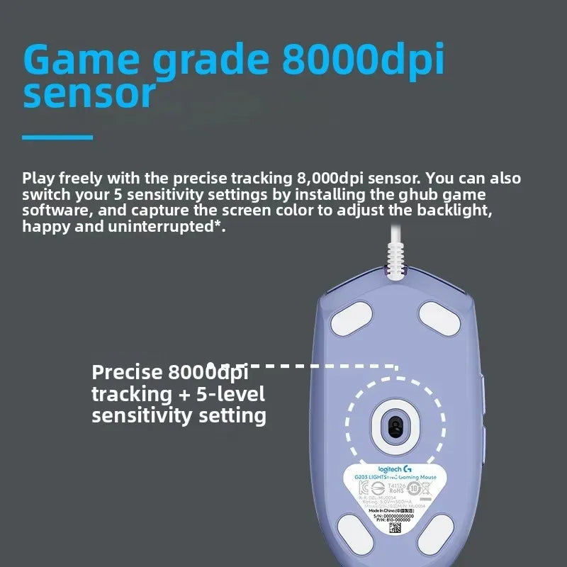 8000 DPI RGB Gaming Mouse