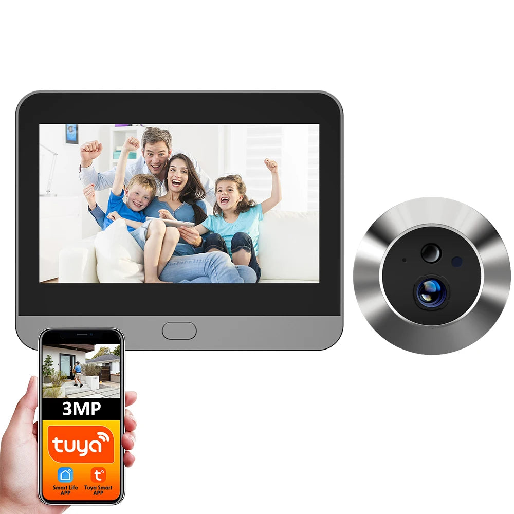 140° Angle 3MP Wide-Angle Smart Door Viewer