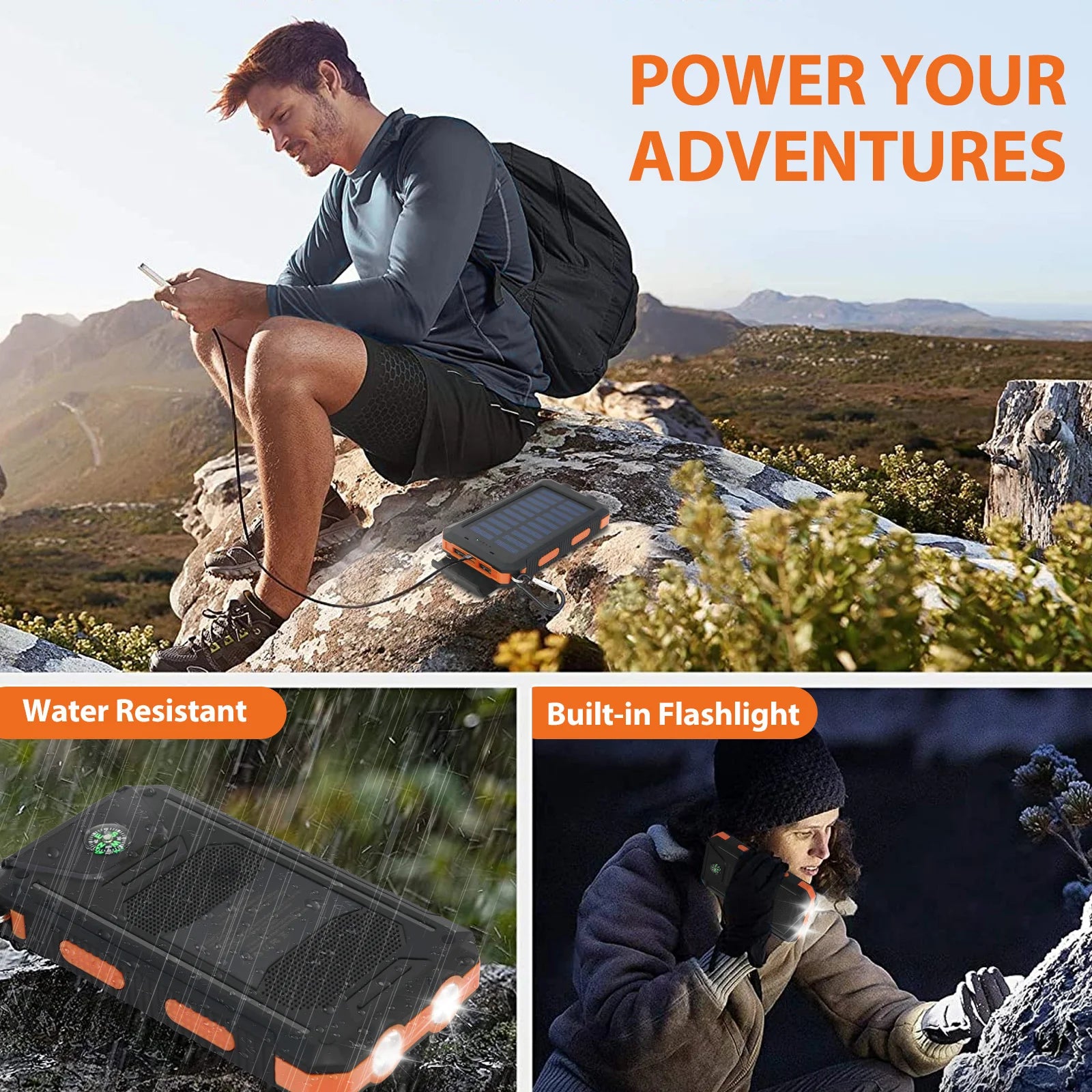 20000mAh Solar Power Bank