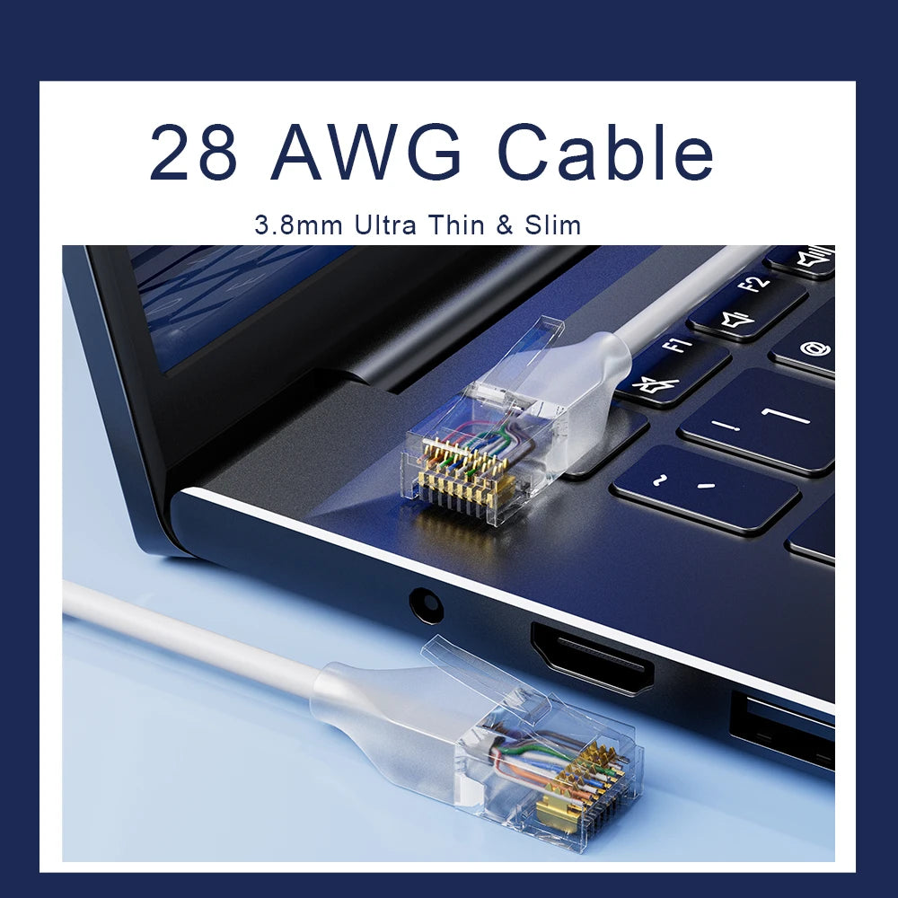 Slim Cat6A Ethernet Patch Cable