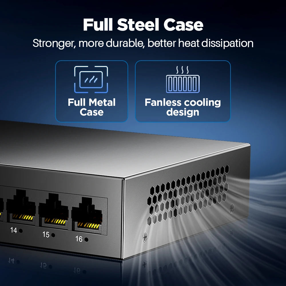 1000Mbps 16-Port Gigabit Smart Network Switch