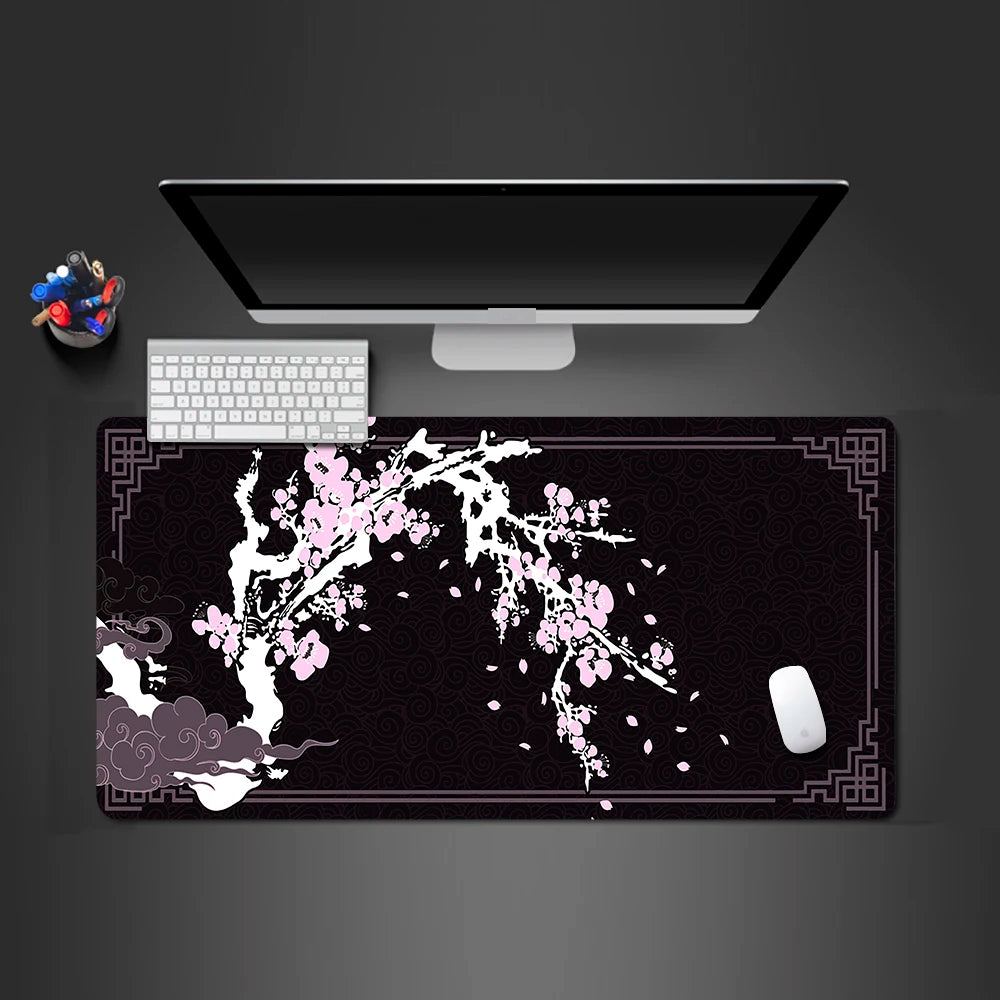 Flower Pattern Extended Desk Mat