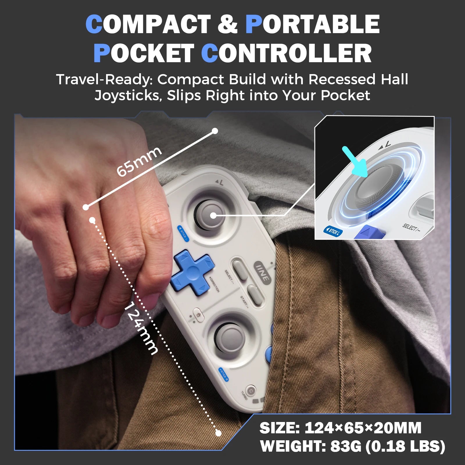Retro Pocket Hall Effect Controller