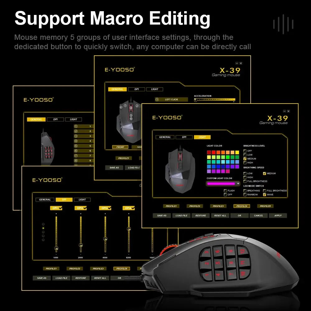 Programmable 16400 DPI Wired Mouse RGB