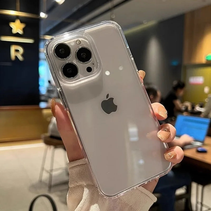 Luxury Transparent Soft Acrylic Phone Case For iPhone 16