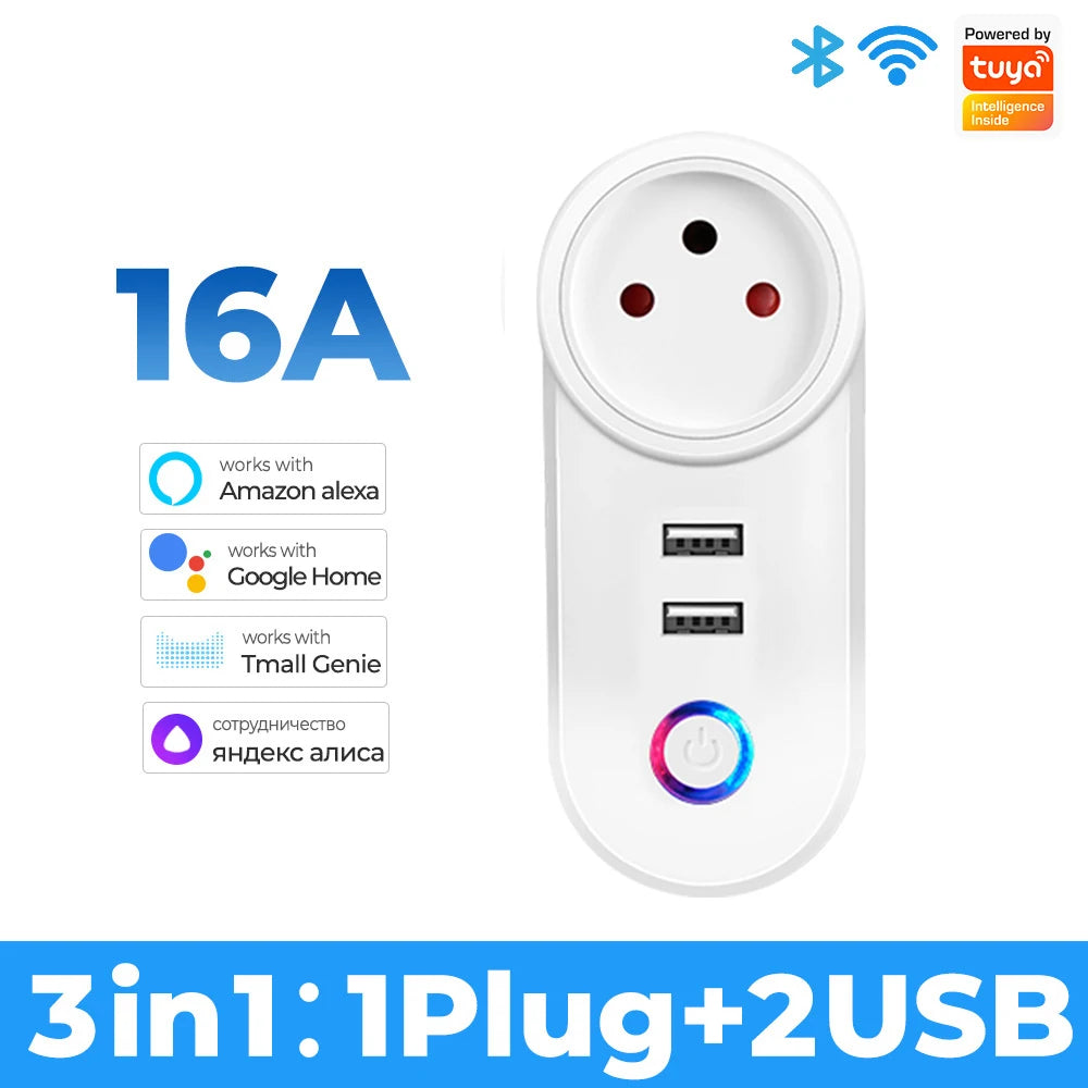 16A Wi-Fi Smart Socket with USB