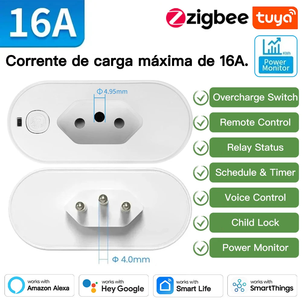Smart Outlet Brazil Plug 16A/20A