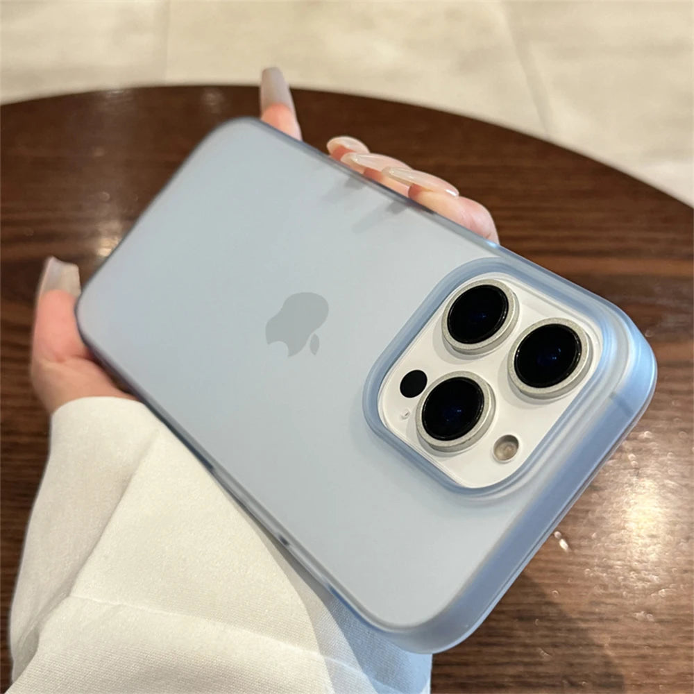 Soft Matte Candy Transparent Phone Case For iPhone 16