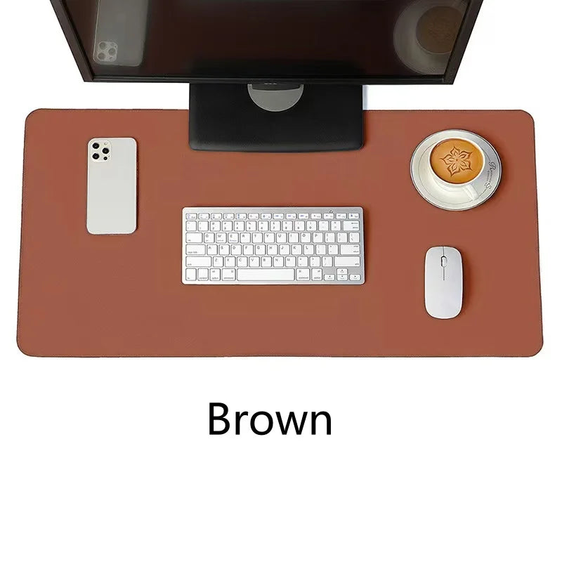 Large Waterproof PU Leather Mousepad