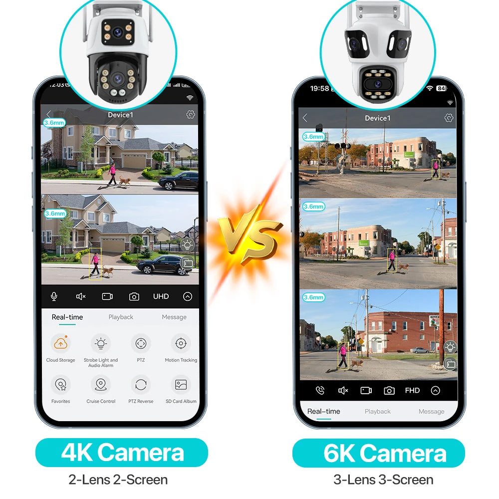 6K Three-Lens Security CCTV Camera