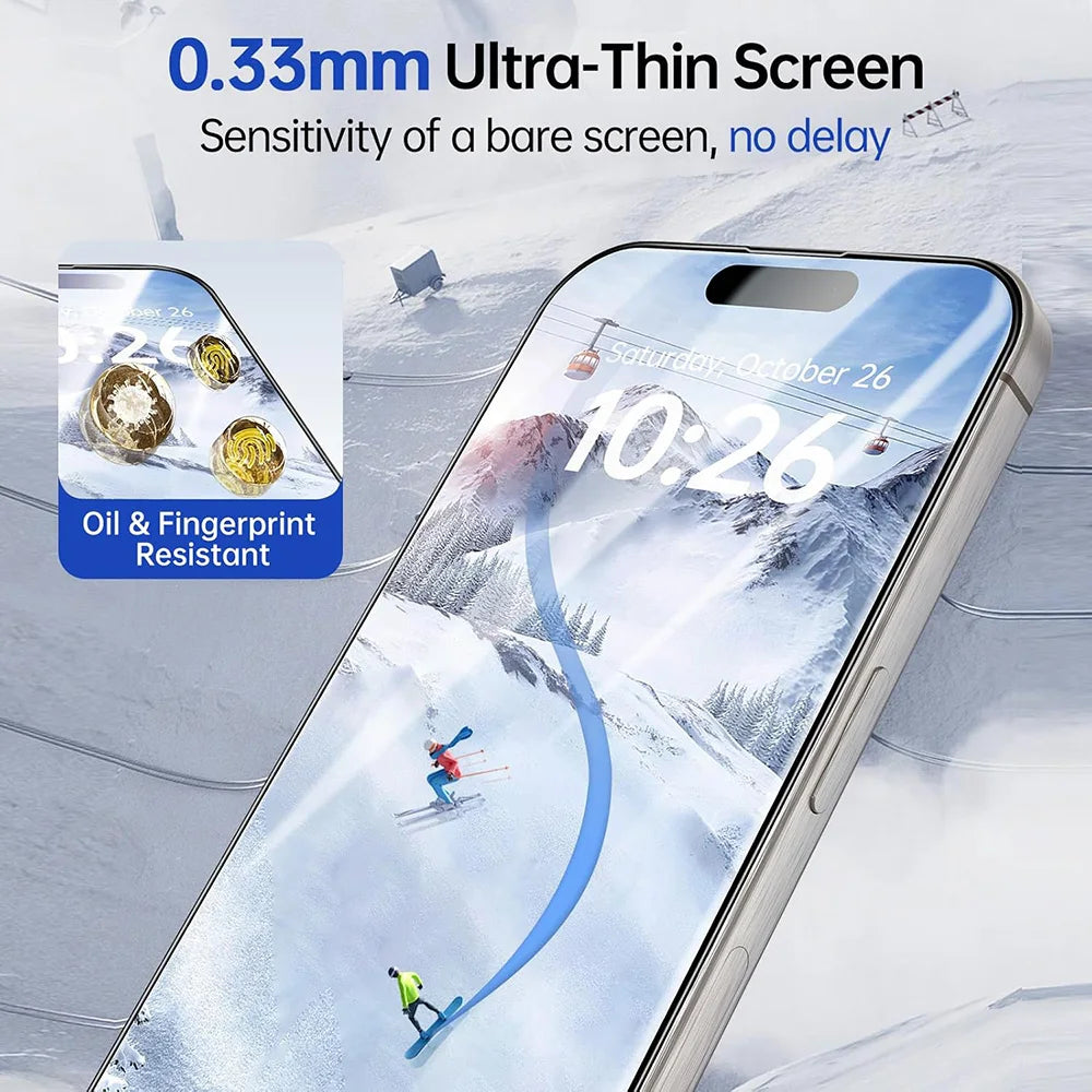 3PCS Full Cover Protective Tempered Glass For iPhone