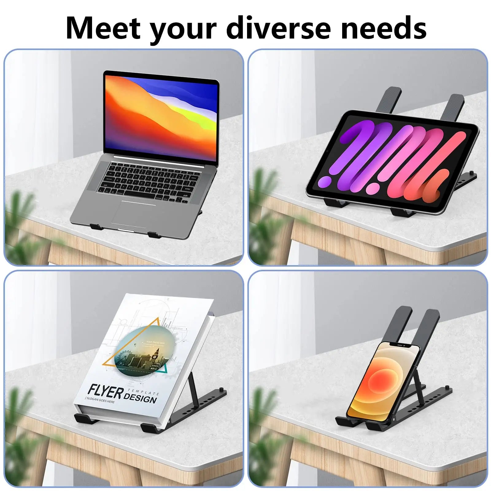 Portable Adjustable Laptop Cooling Riser
