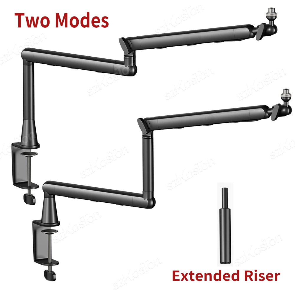 Adjustable Cable-Managed Microphone Stand