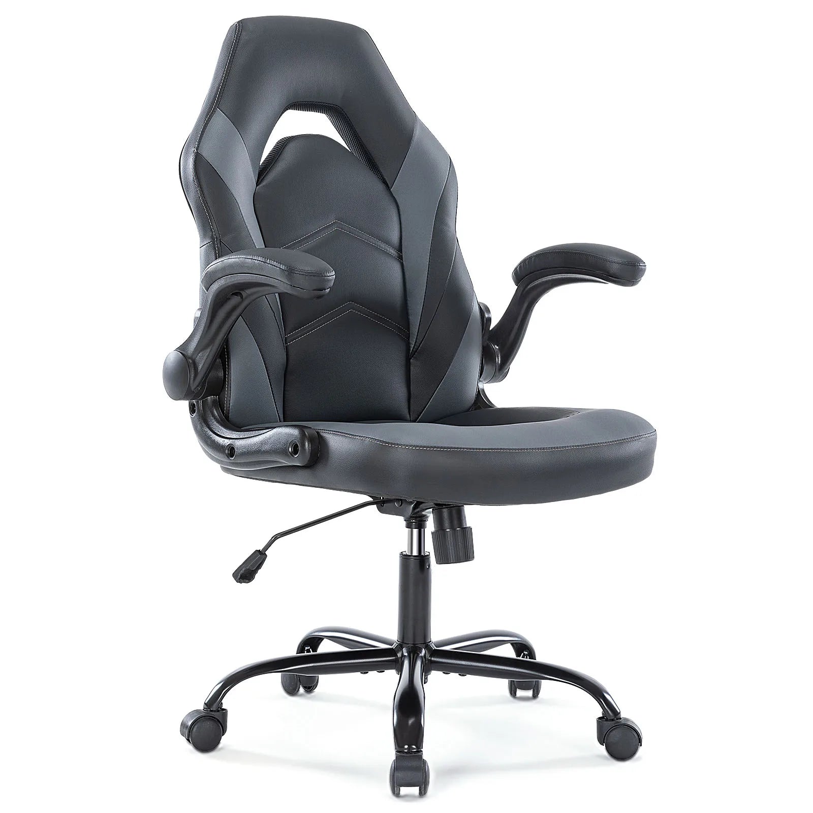 PU Leather Ergonomic Gaming Chair with Flip-up Arms