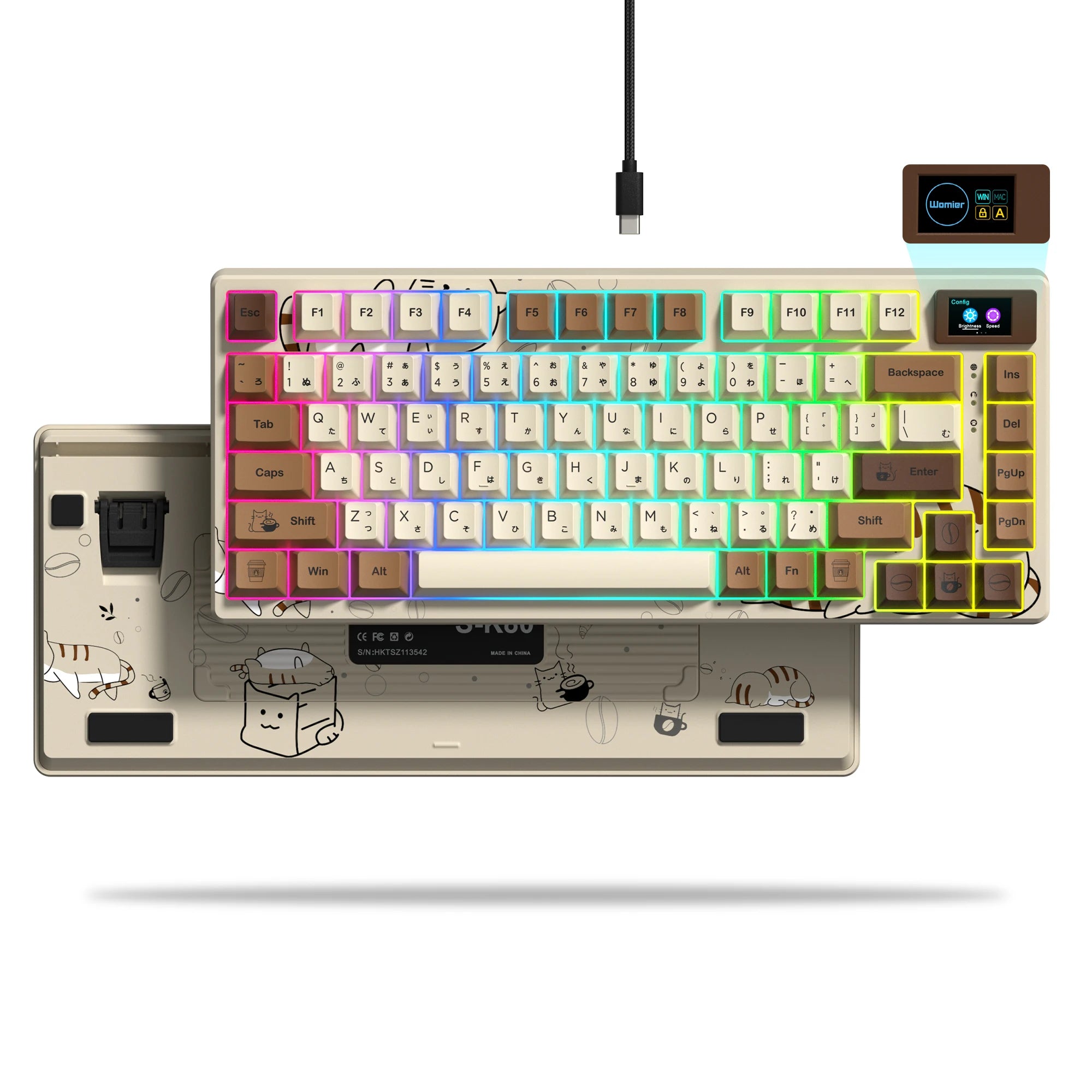RGB Hot-Swappable Keyboard with OLED