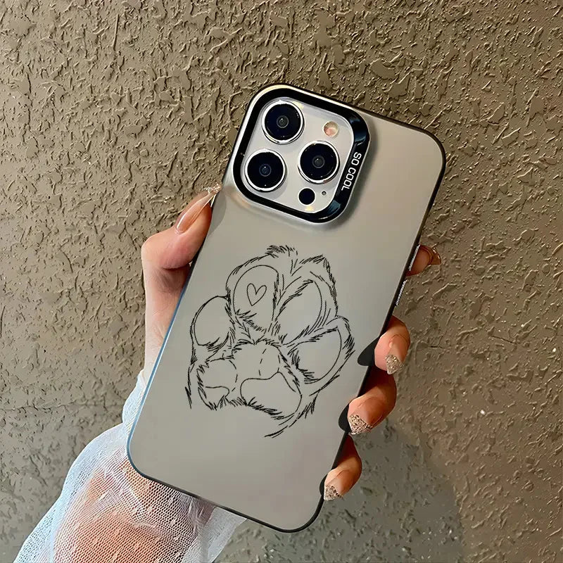 Cute Dog Paw Print Phone Case for Samsung Galaxy S25