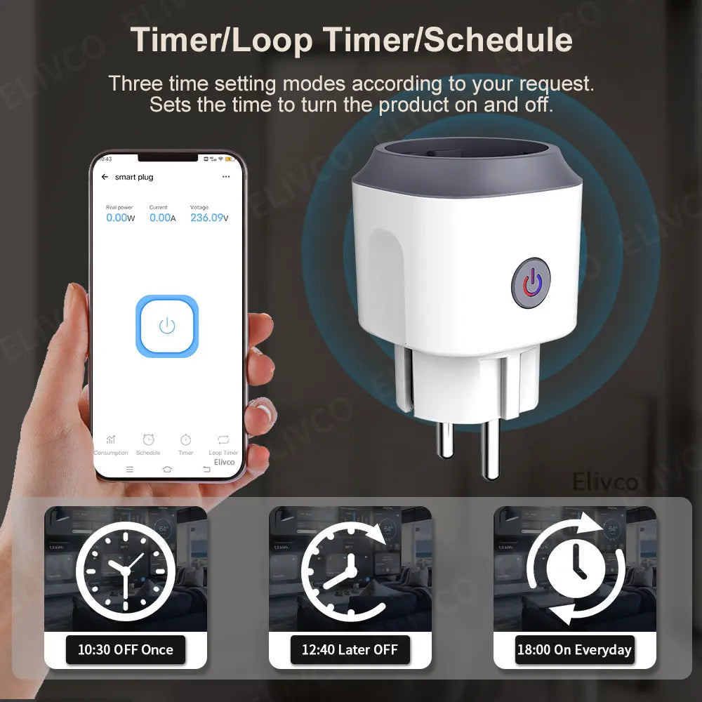 EU16A/20A Wifi Smart Plug With Power Monitor