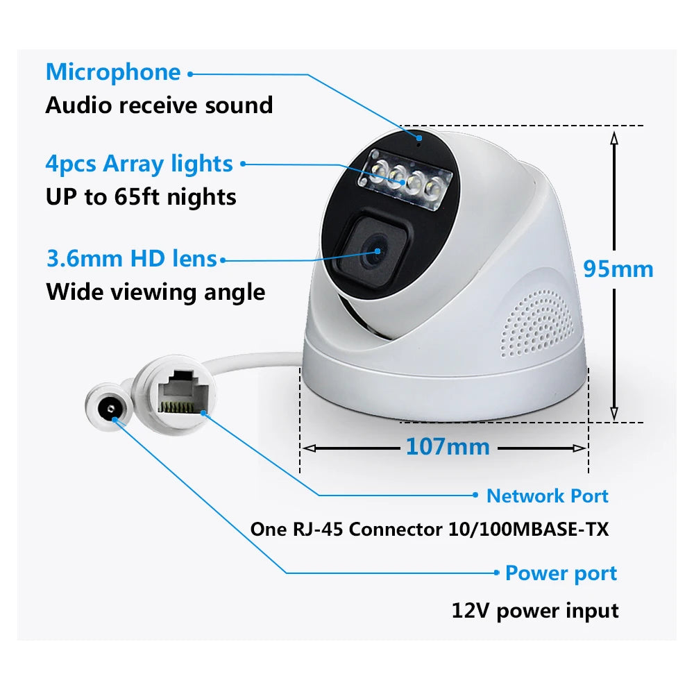 4K AI Color Night Vision Camera