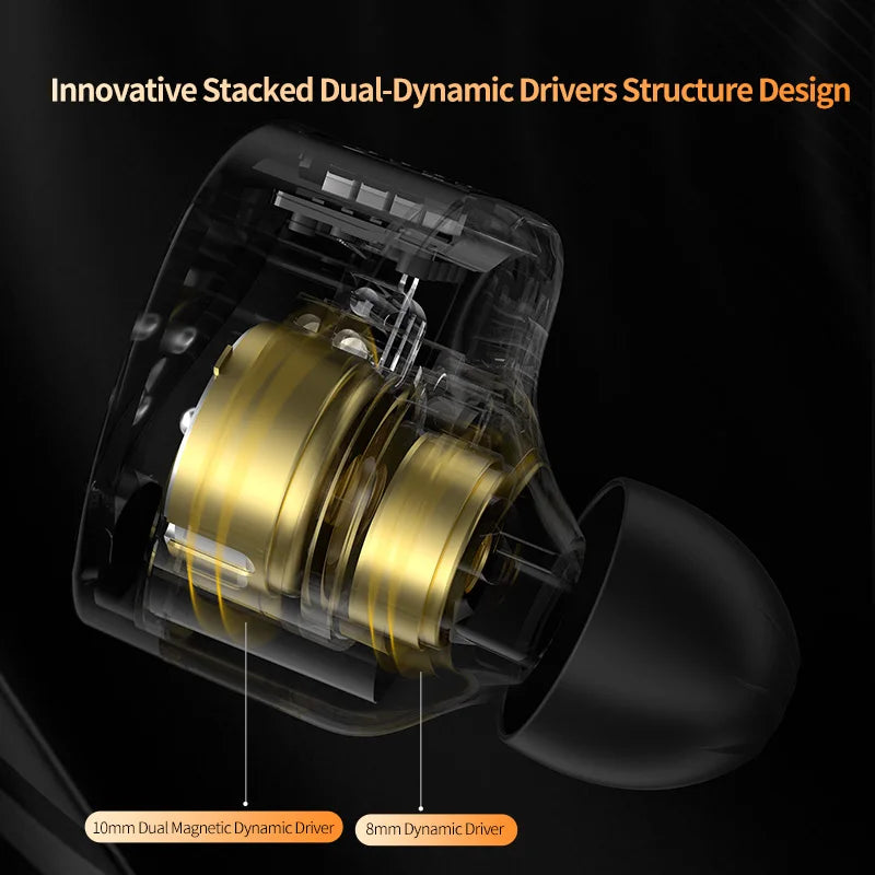 Tunable Dual-Driver HiFi Earphones