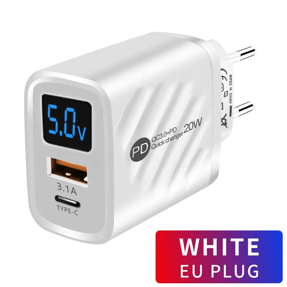 20W Fast Charging USB Wall Adapter