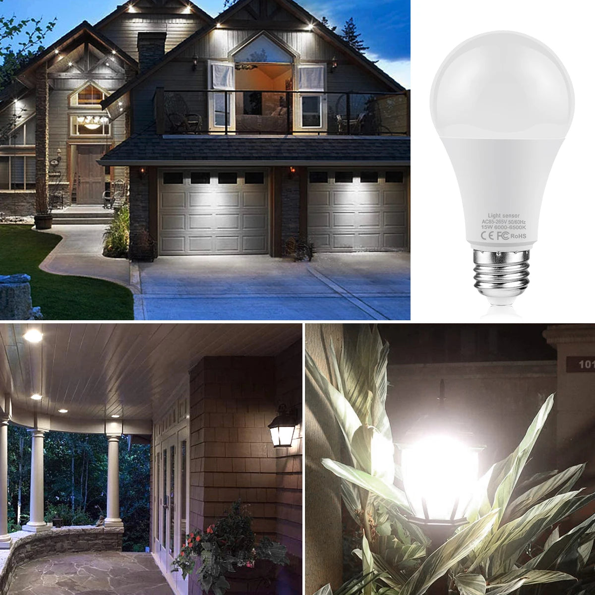 15W Dusk-to-Dawn Sensor Bulb