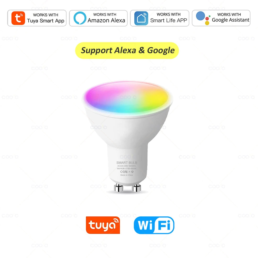 Wi-Fi & Bluetooth GU10 Smart Bulb