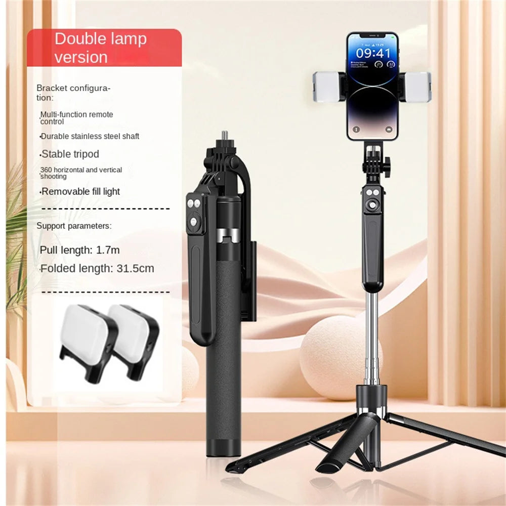 360 ° Rotation Lighted Selfie Stick Tripod