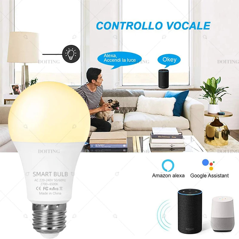 Wi-Fi Dimmable E27 Smart Bulb