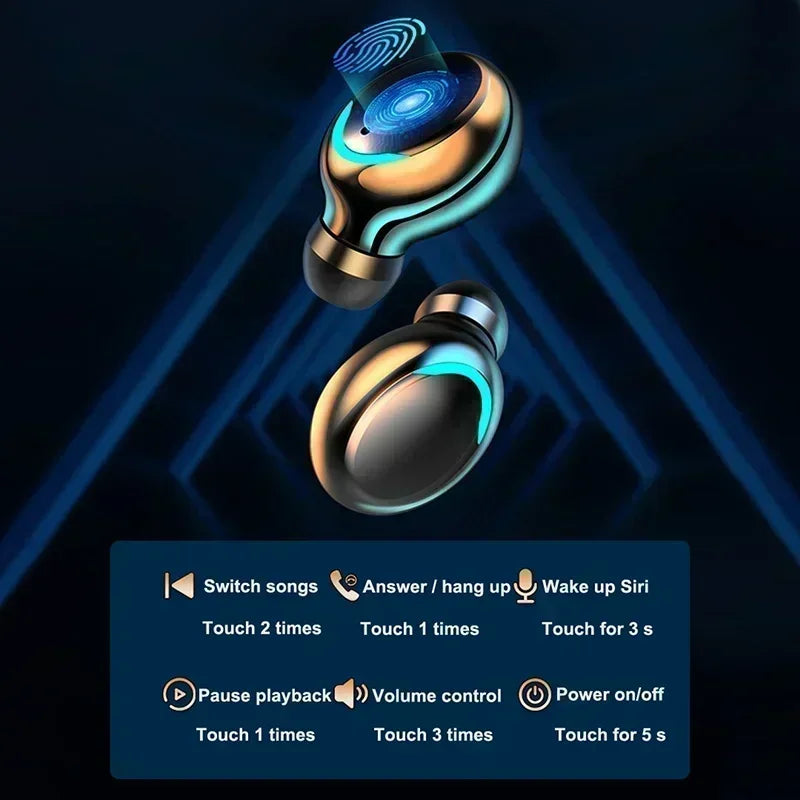 9D Stereo High Bass Bluetooth Touch Control Earbuds