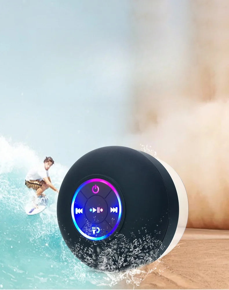 Portable LED suction Cup Mini Bluetooth speaker