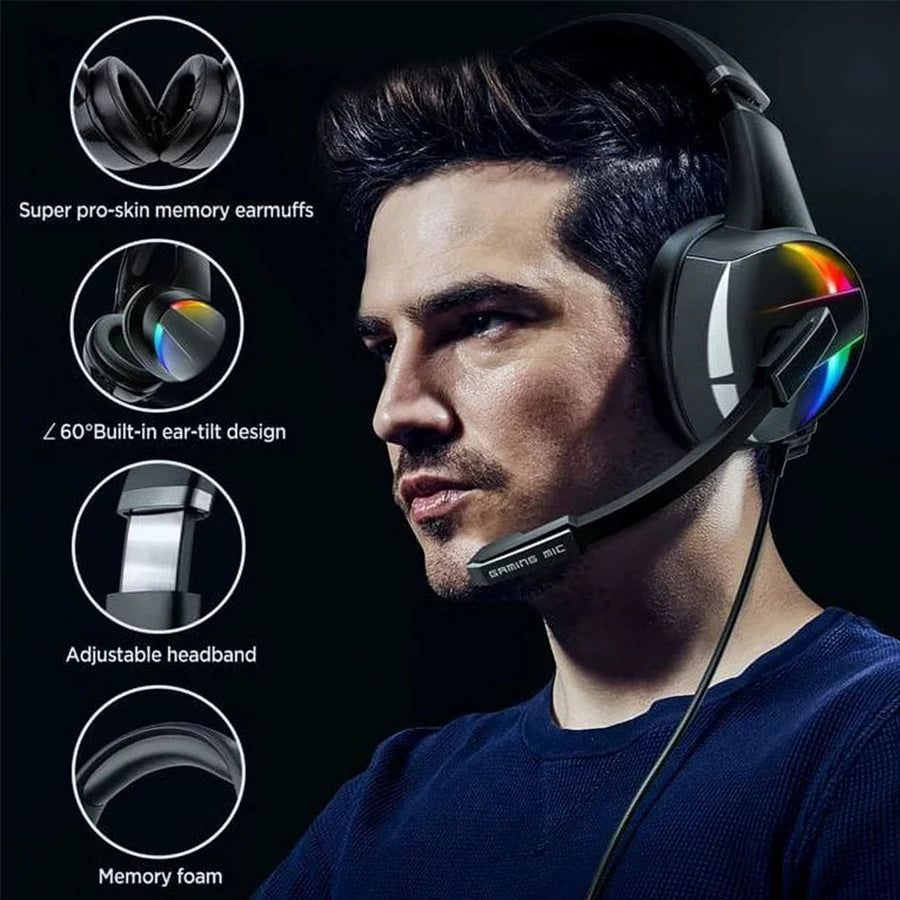 RGB Noise-Canceling Gaming Headset