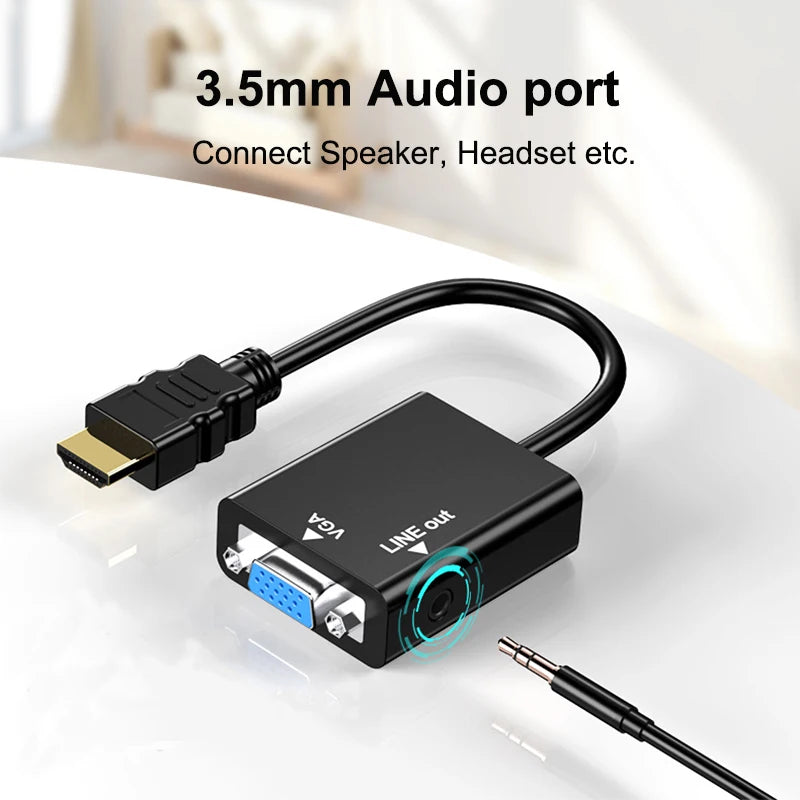 HDMI to VGA 1080P Video Adapter