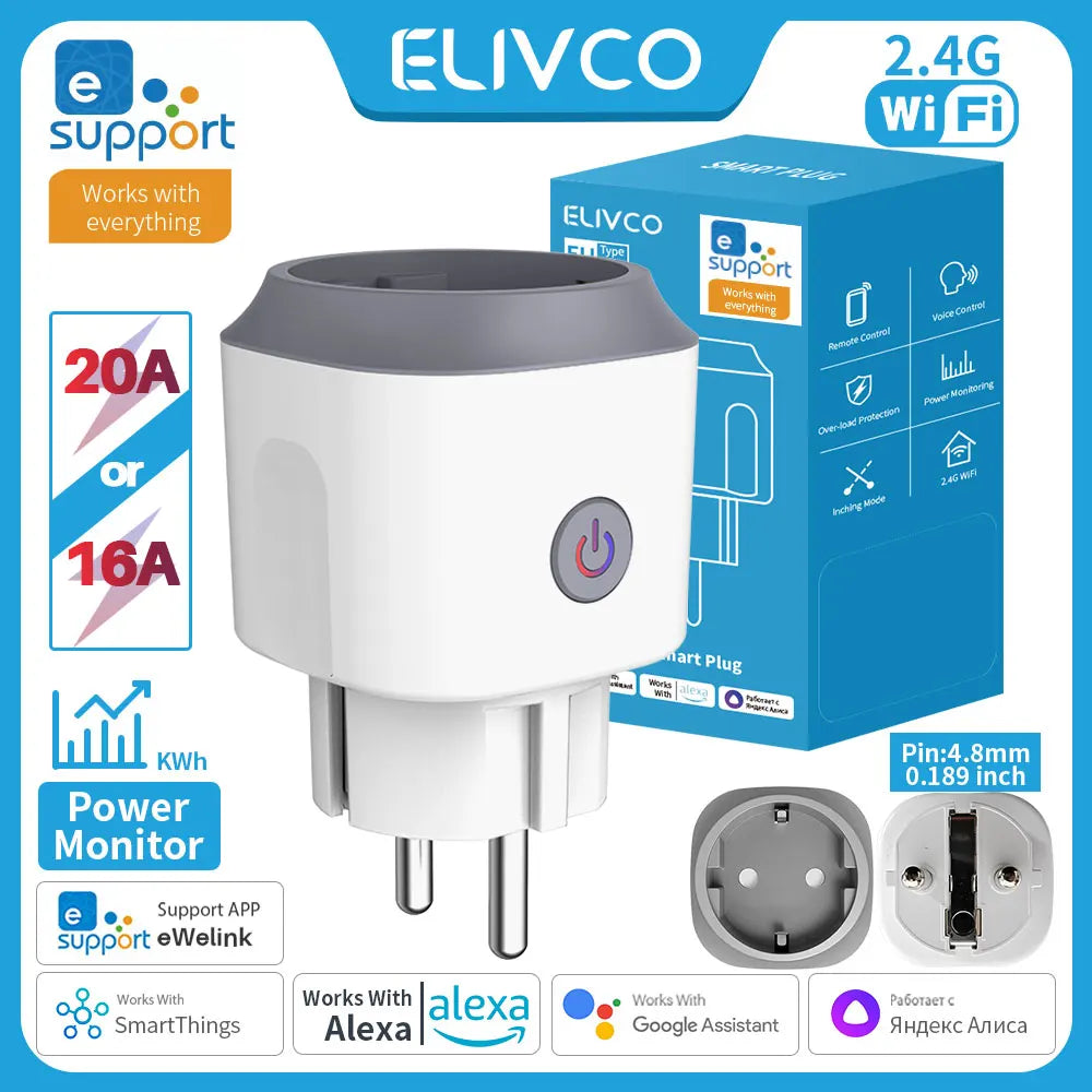 EU16A/20A Wifi Smart Plug With Power Monitor