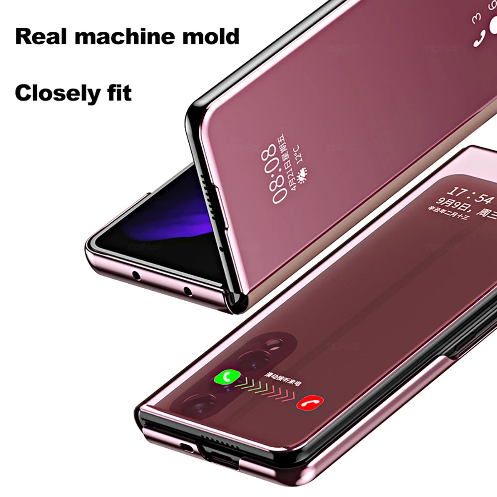 Mirror Flip Stand Case for Samsung