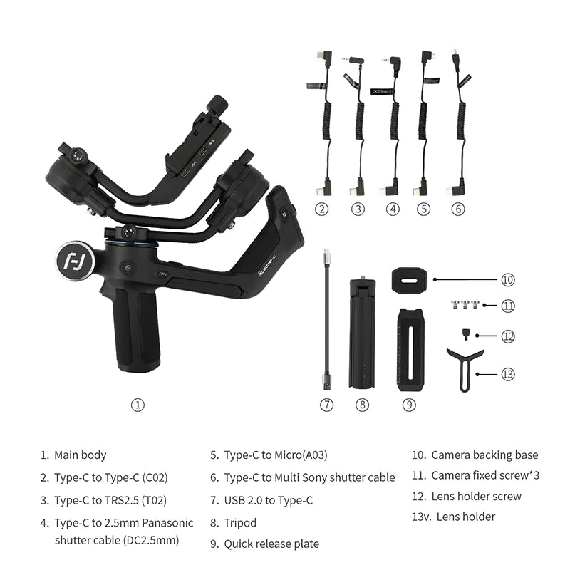 3-Axis Handheld Camera Stabilizer Grip