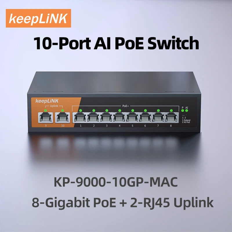 10-Port Gigabit PoE Network Switch