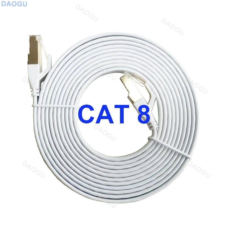 Cat 8 2000MHz High Speed Internet Flat Network Cable