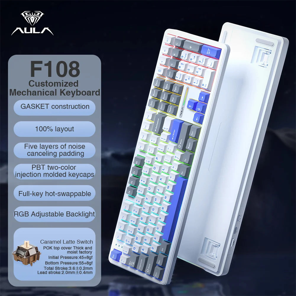 Full-Size Hot-Swappable Gaming Keyboard