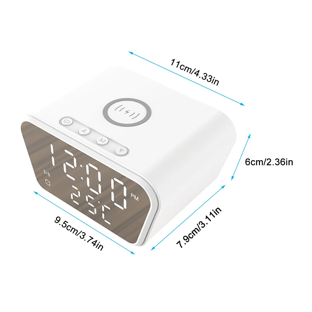 1080P Wireless Charger Clock Camera