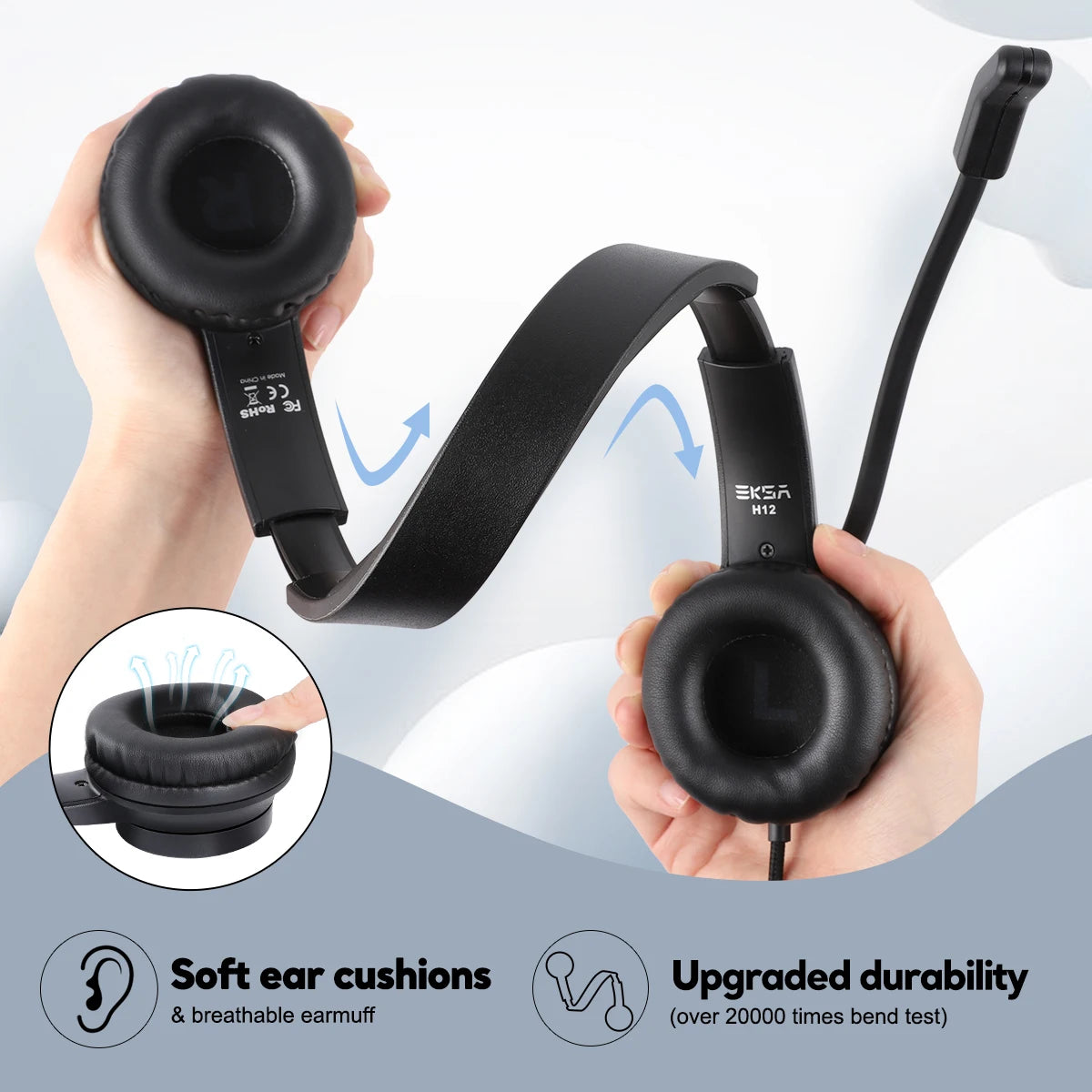 Wired Headphones with Microphone for PC/PS4/Xbox