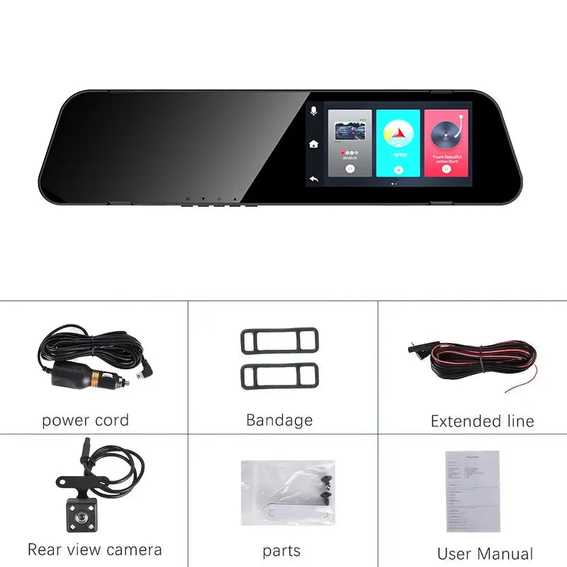 Dual Lens 1080P Car Dash Cam with Night Vision